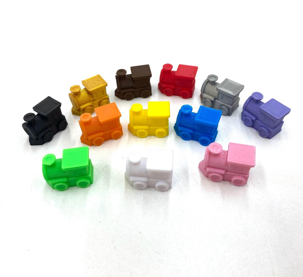 Mexican Train Game Tokens - Set of 12 trains - 3D printed