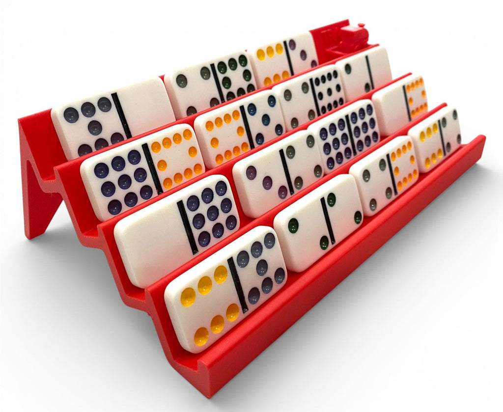 Mexican Train Domino Rack - Stackable, with Train Token