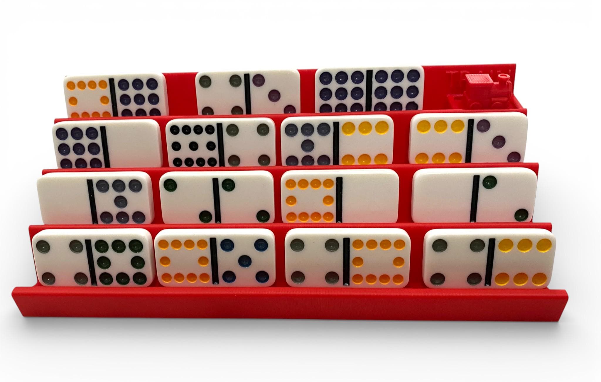 Mexican Train Domino Rack - Stackable, with Train Token