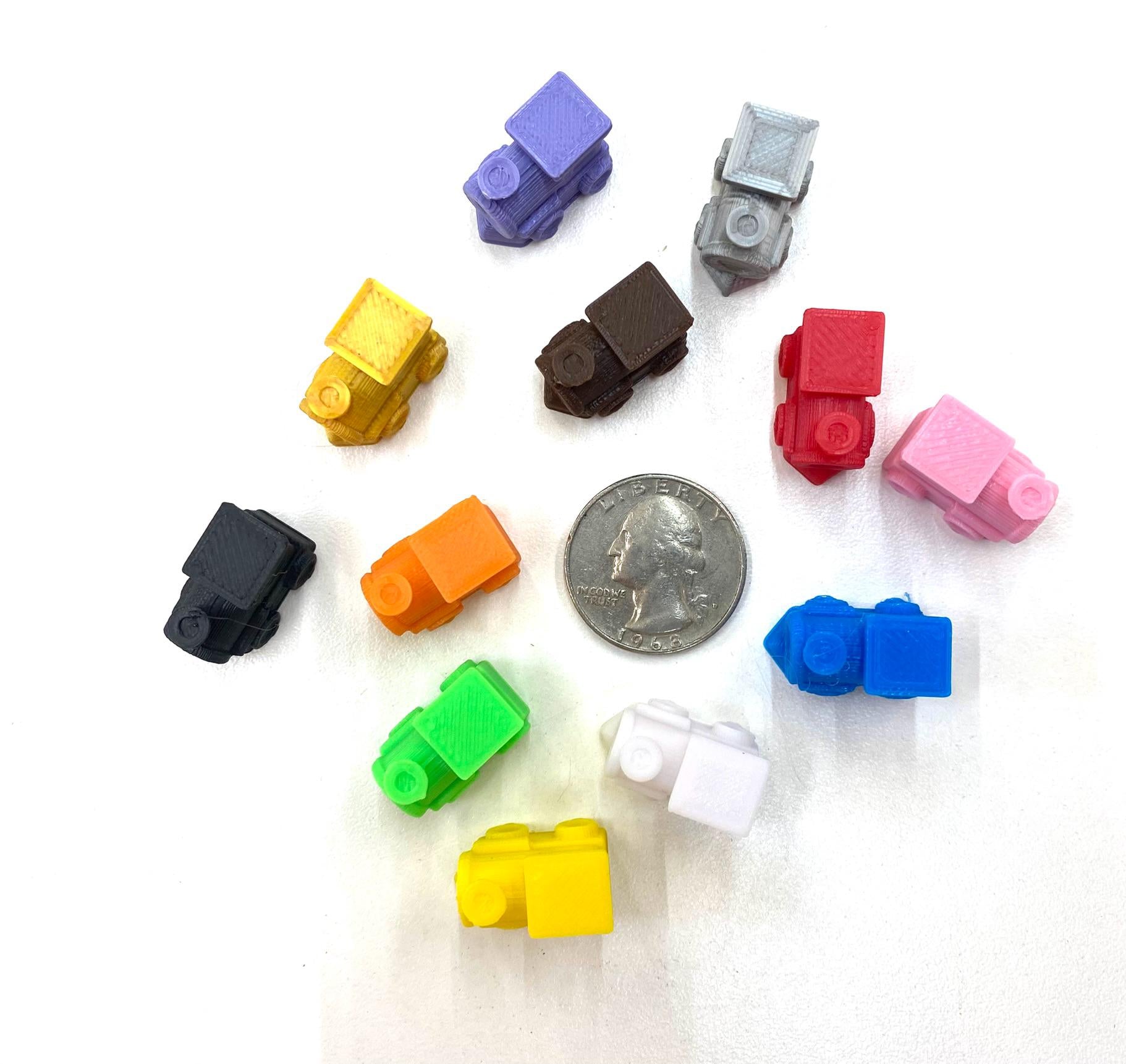 Mexican Train Game Tokens - Set of 12 trains - 3D printed