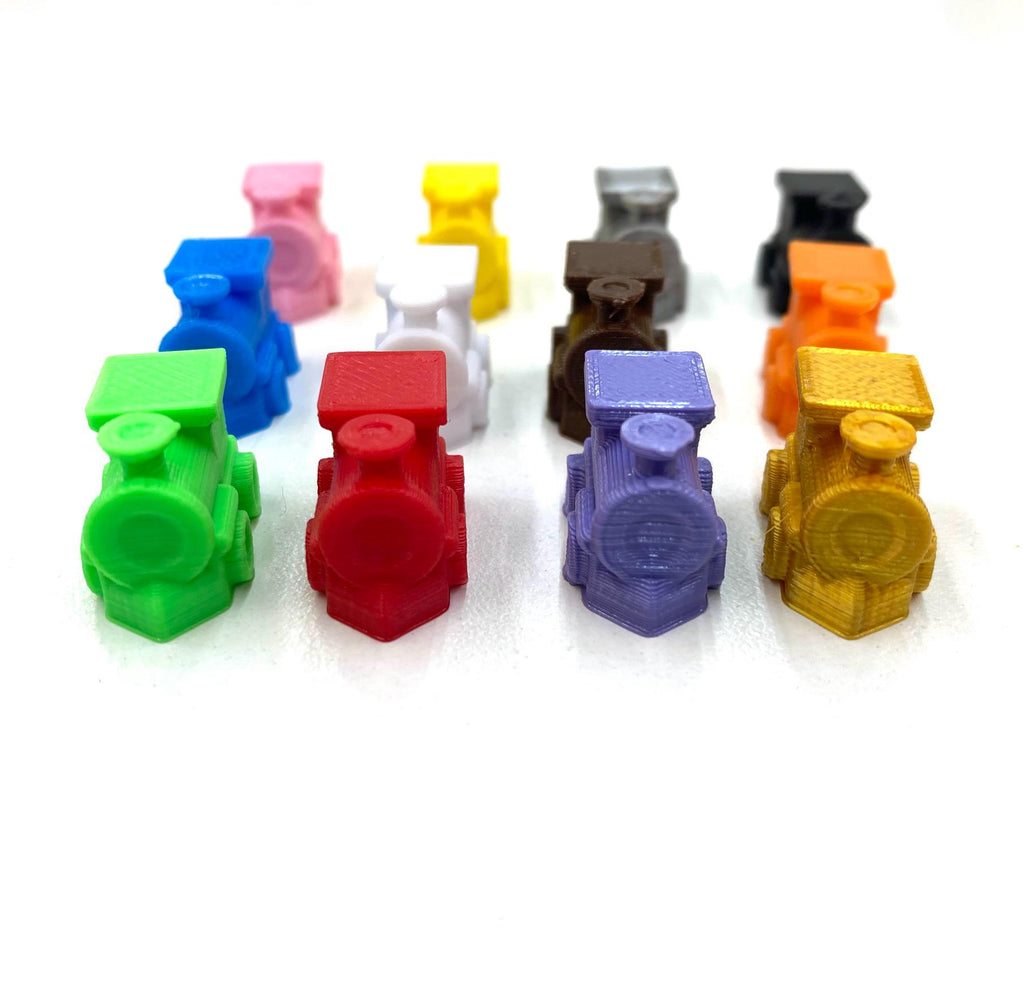 Mexican Train Game Tokens - Set of 12 trains - 3D printed