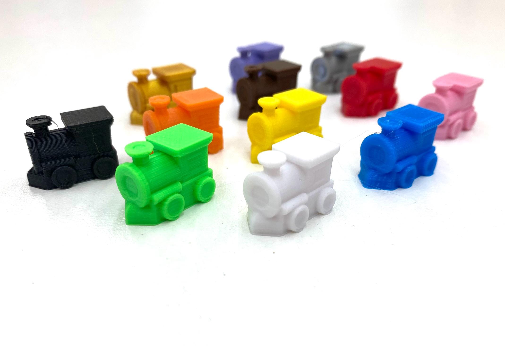 Mexican Train Game Tokens - Set of 12 trains - 3D printed