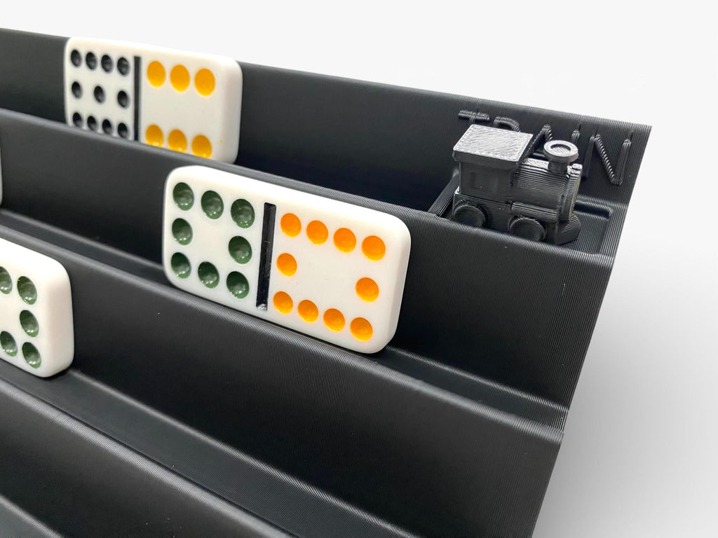 Mexican Train Domino Rack - Stackable, with Train Token