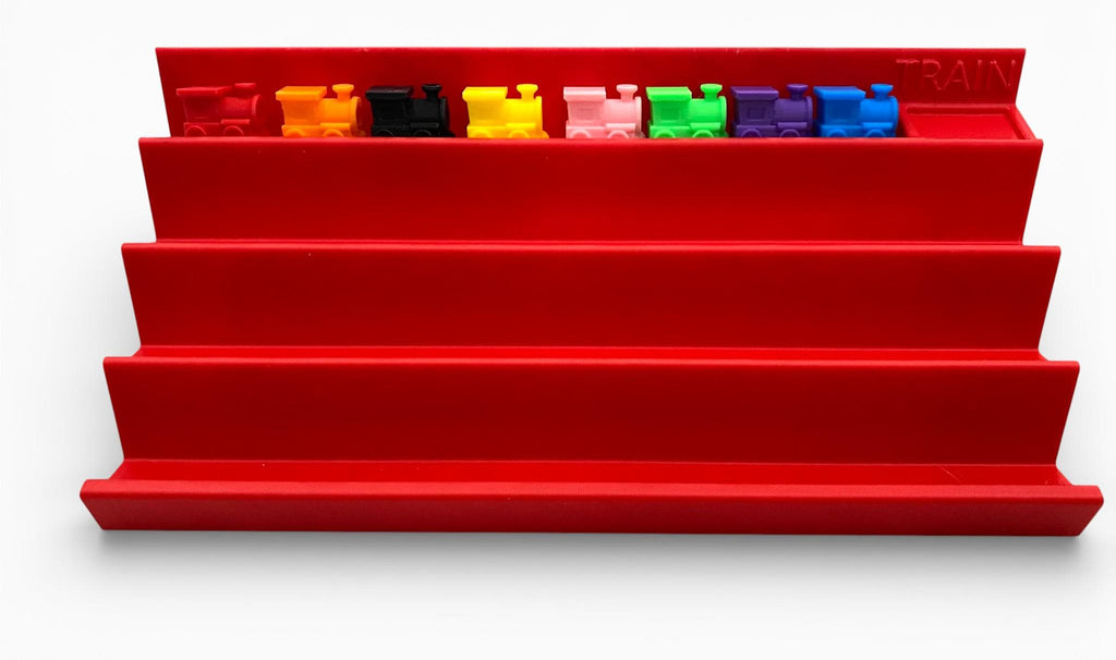 Mexican Train Domino Rack - Stackable, with Train Token